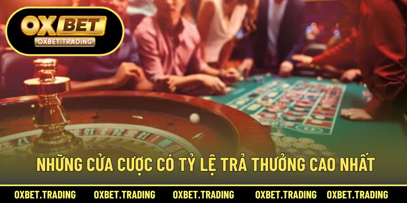 Những lựa chọn cược có tỷ lệ thưởng hấp dẫn nhất trong roulette