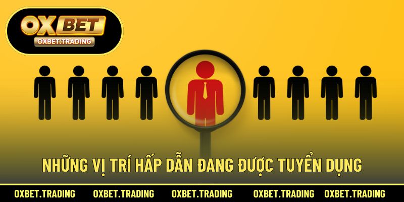 Những vị trí hấp dẫn đang được tuyển dụng tại nhà cái